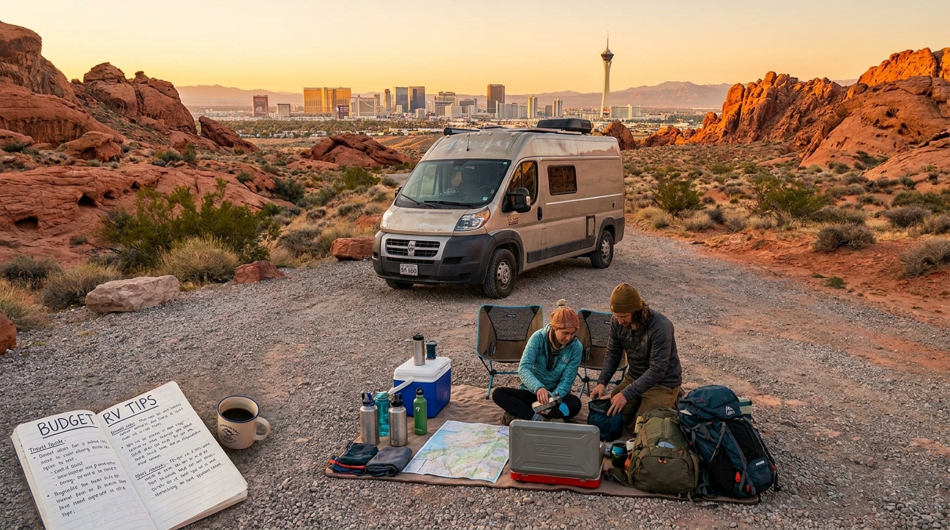 Map for Budget RV Tips for Las Vegas - Save Money 2026